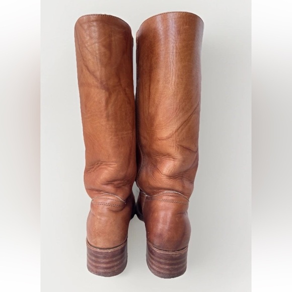 Vintage FRYE Campus 14L Saddle Tan Equestrian Western Tall Leather Boots 9.5 - Picture 8 of 13